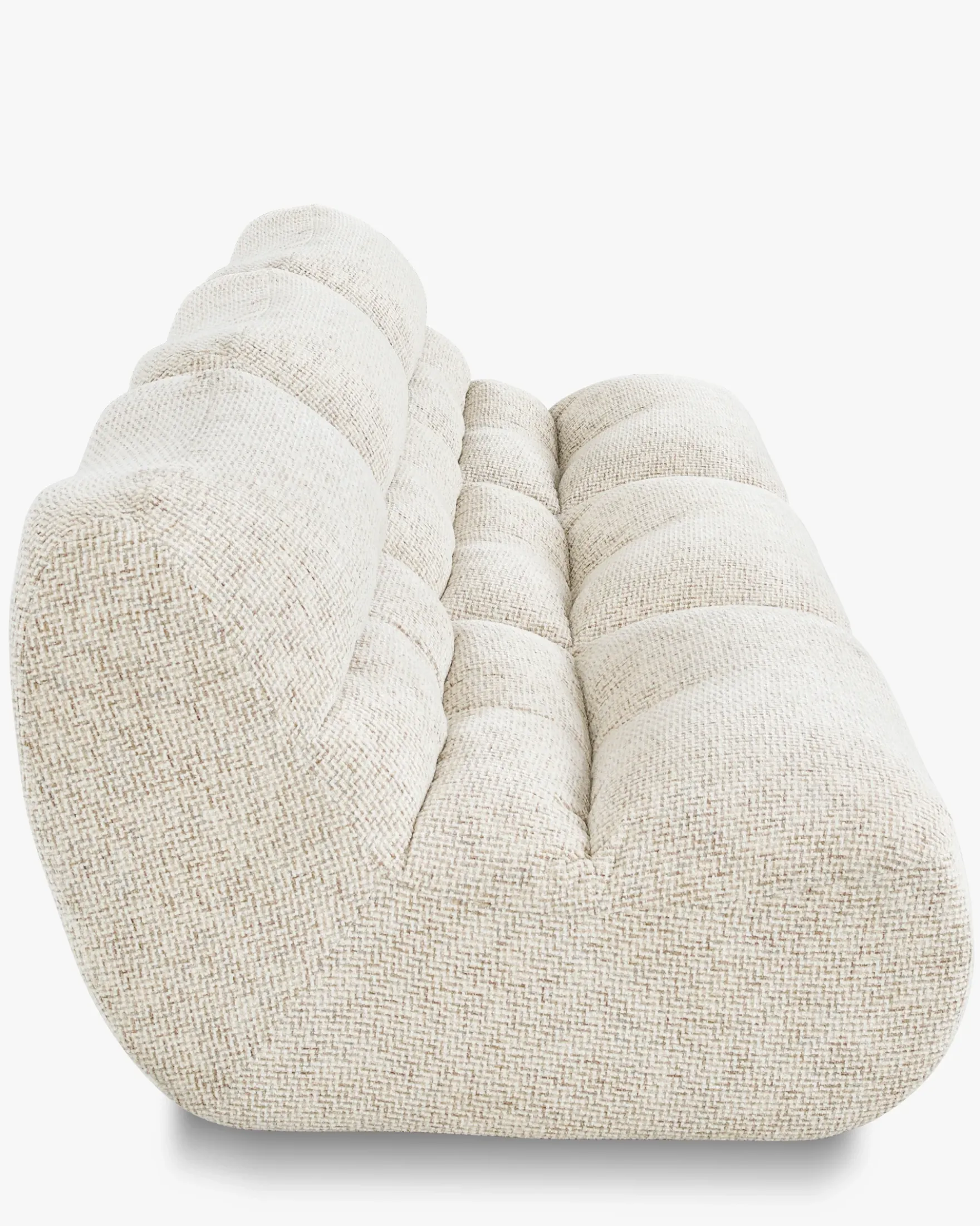 Canapé 3 places modulable, Tweed moucheté beige Chill