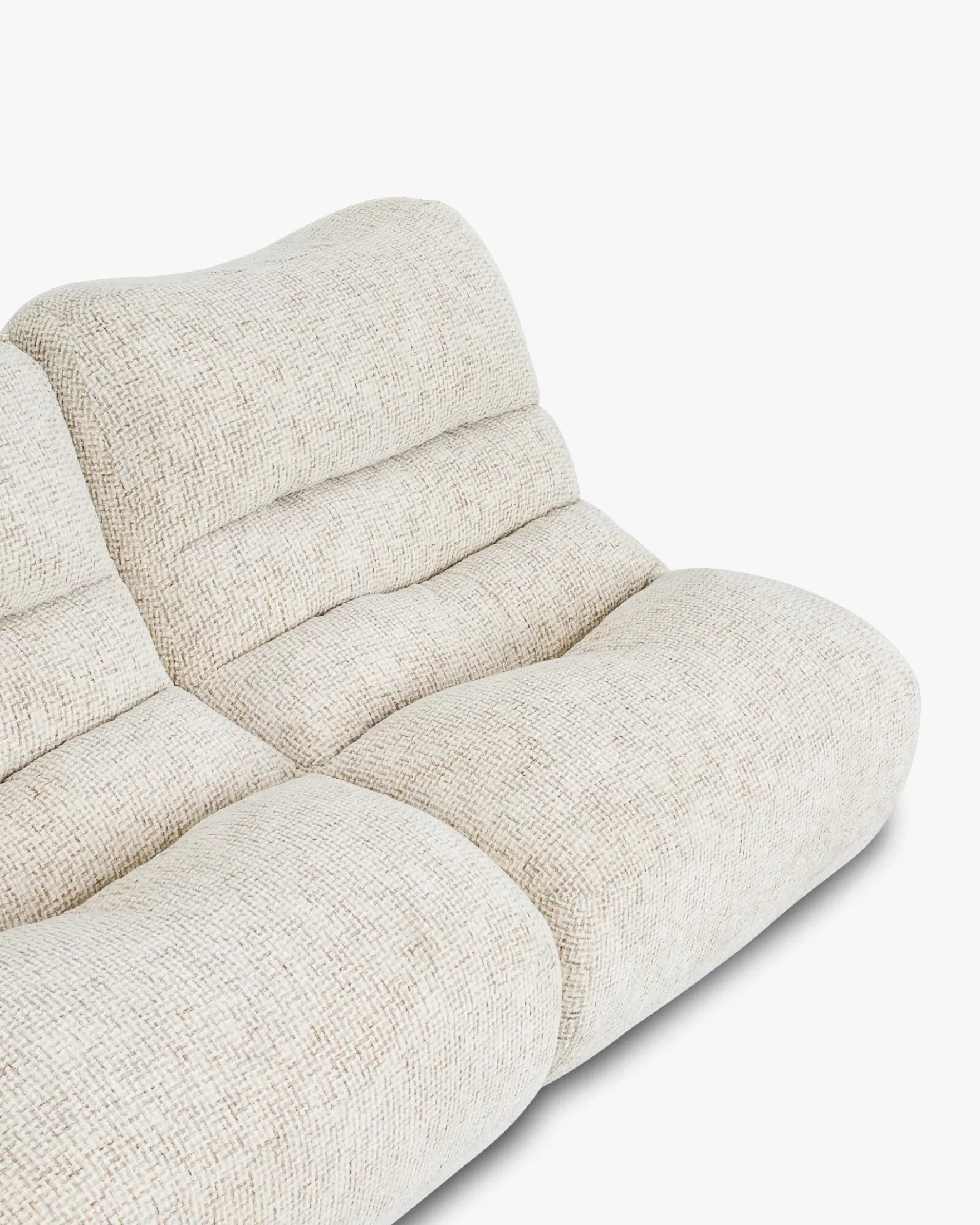 Canapé 3 places modulable, Tweed moucheté beige Chill