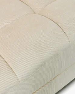 Canapé 2 places modulable, Velours beige pampa, L191 Paul
