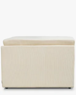 Canapé 2 places modulable, Velours beige pampa, L191 Paul