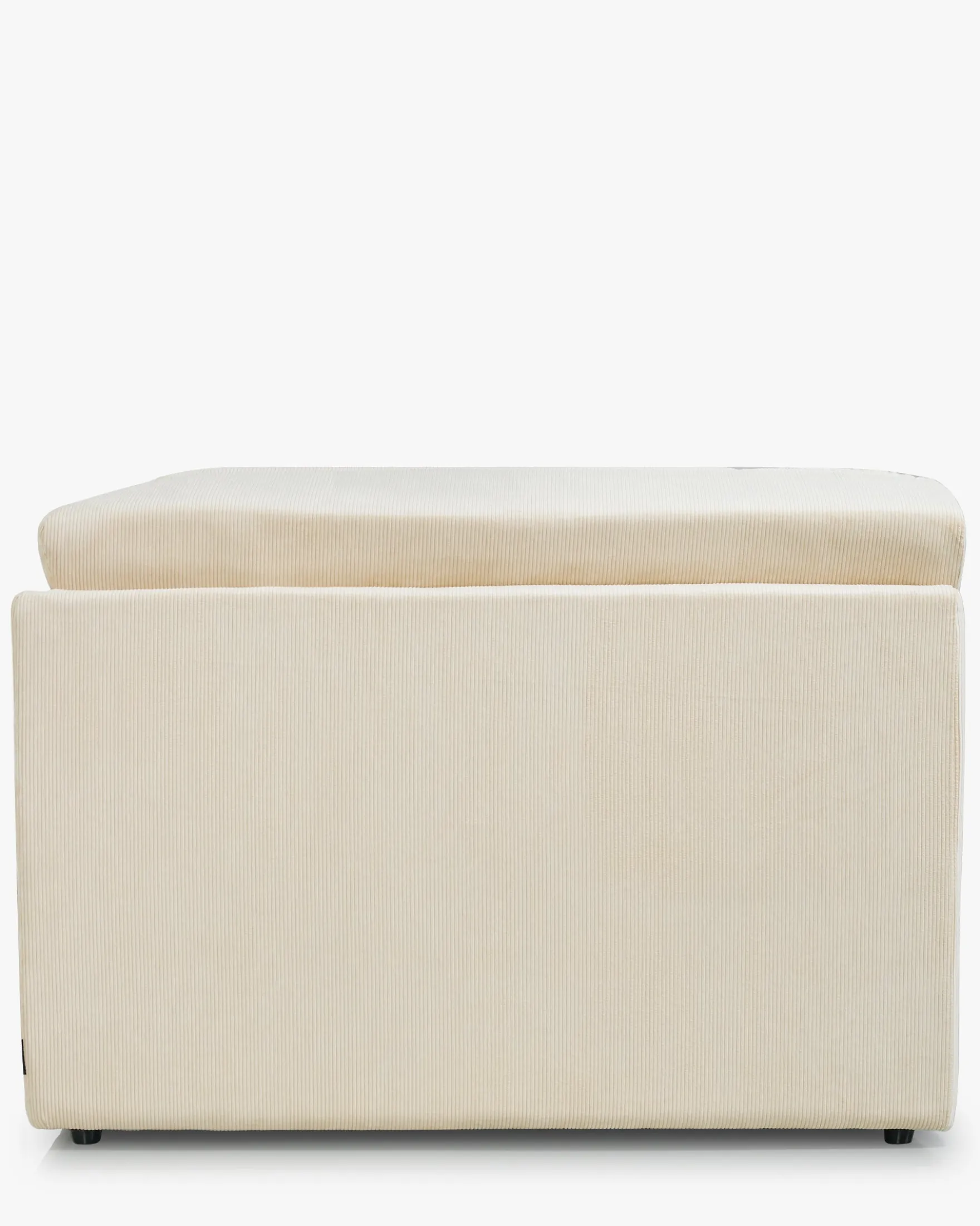 Canapé 2 places modulable, Velours beige pampa, L191 Paul