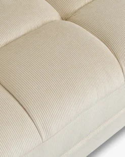 Canapé 3 places modulable, Velours beige pampa, L255 Paul