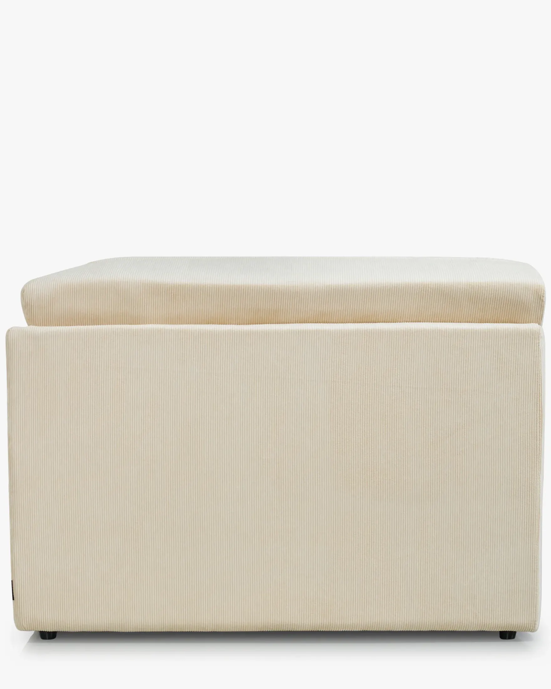 Canapé 3 places modulable, Velours beige pampa, L297 Paul