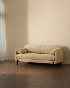 Canapé 2 places, Tweed beige antique, L167 Camilla