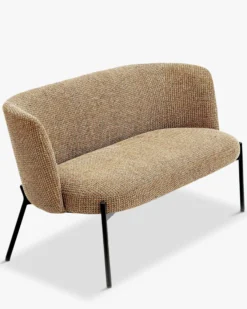Canapé 2 places, Tweed jaune miami, L134 Ray