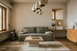 Canapé 3 places, Tweed taupe, L219 Nublo