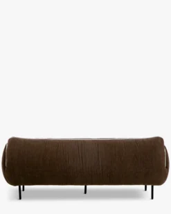 Canapé 3 places, Velours marron chenillé, L200 Fanny