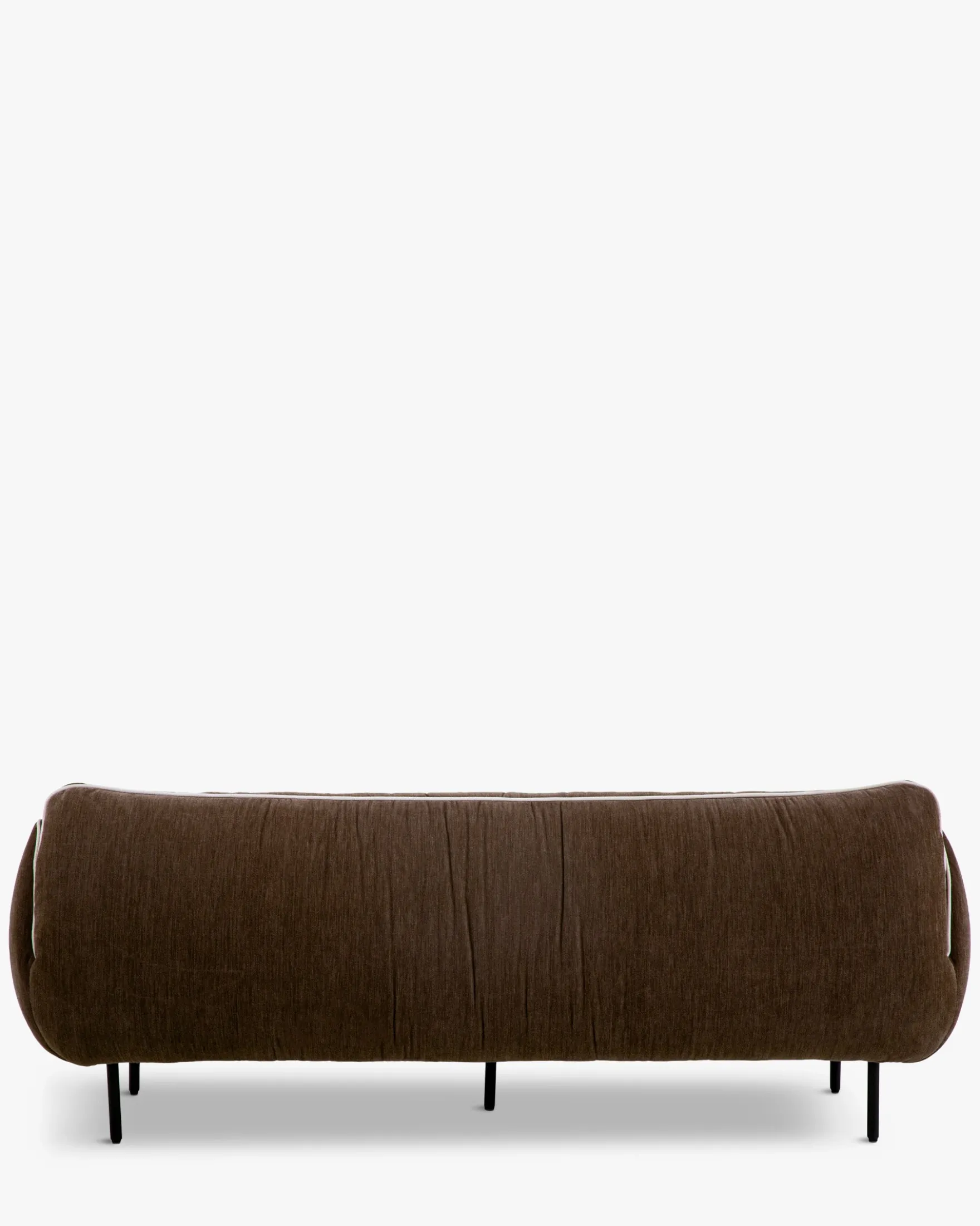 Canapé 3 places, Velours marron chenillé, L200 Fanny