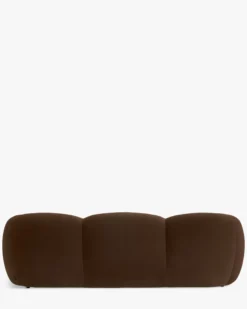 Canapé 3 places, Velours marron intense, L231 Dulcia