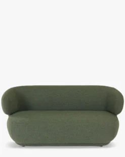 Canapé 2 places, Vert kaki bouclé, L170 Giulia