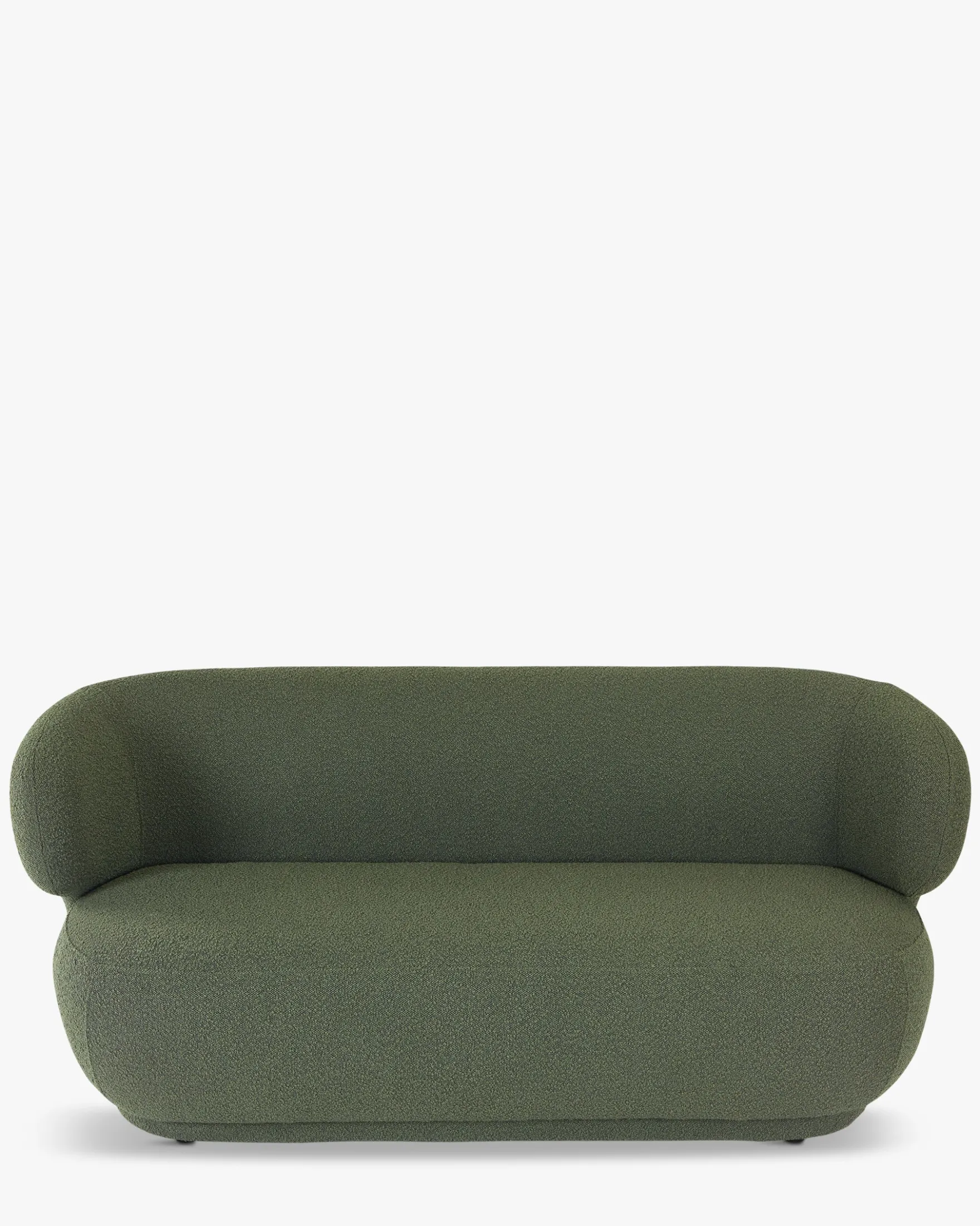 Canapé 2 places, Vert kaki bouclé, L170 Giulia