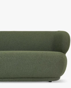 Canapé 2 places, Vert kaki bouclé, L170 Giulia
