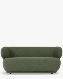 Canapé 2 places, Vert kaki bouclé, L170 Giulia
