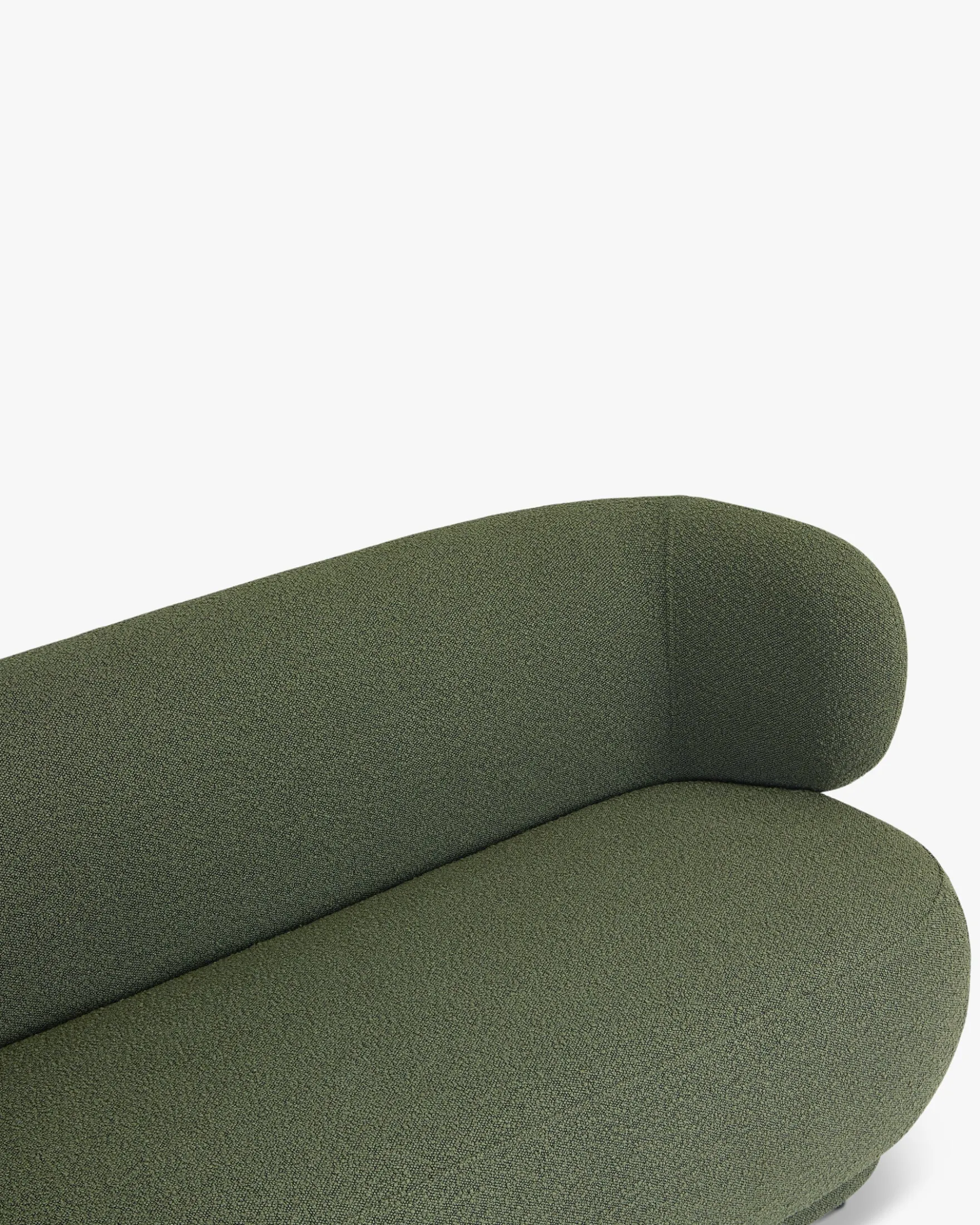 Canapé 2 places, Vert kaki bouclé, L170 Giulia