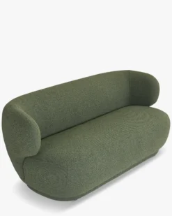 Canapé 2 places, Vert kaki bouclé, L170 Giulia