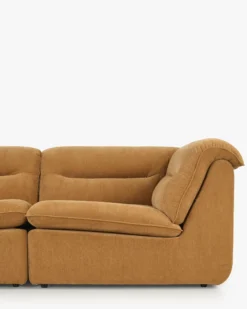 Canapés 2 places modulable, Marron sienne déperlant Pulp