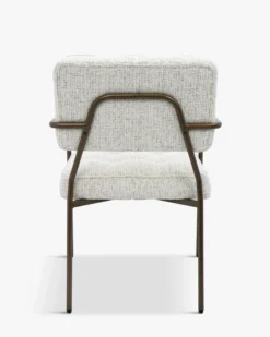 Chaise, Beige Cappuccino & Métal bronze Orea