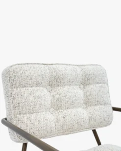 Chaise, Beige Cappuccino & Métal bronze Orea
