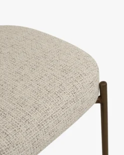 Chaise, Beige capuccino & métal chocolat Mogan