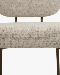 Chaise, Beige capuccino & métal chocolat Mogan