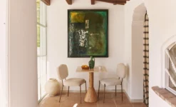 Chaise, Beige capuccino & métal chocolat Mogan