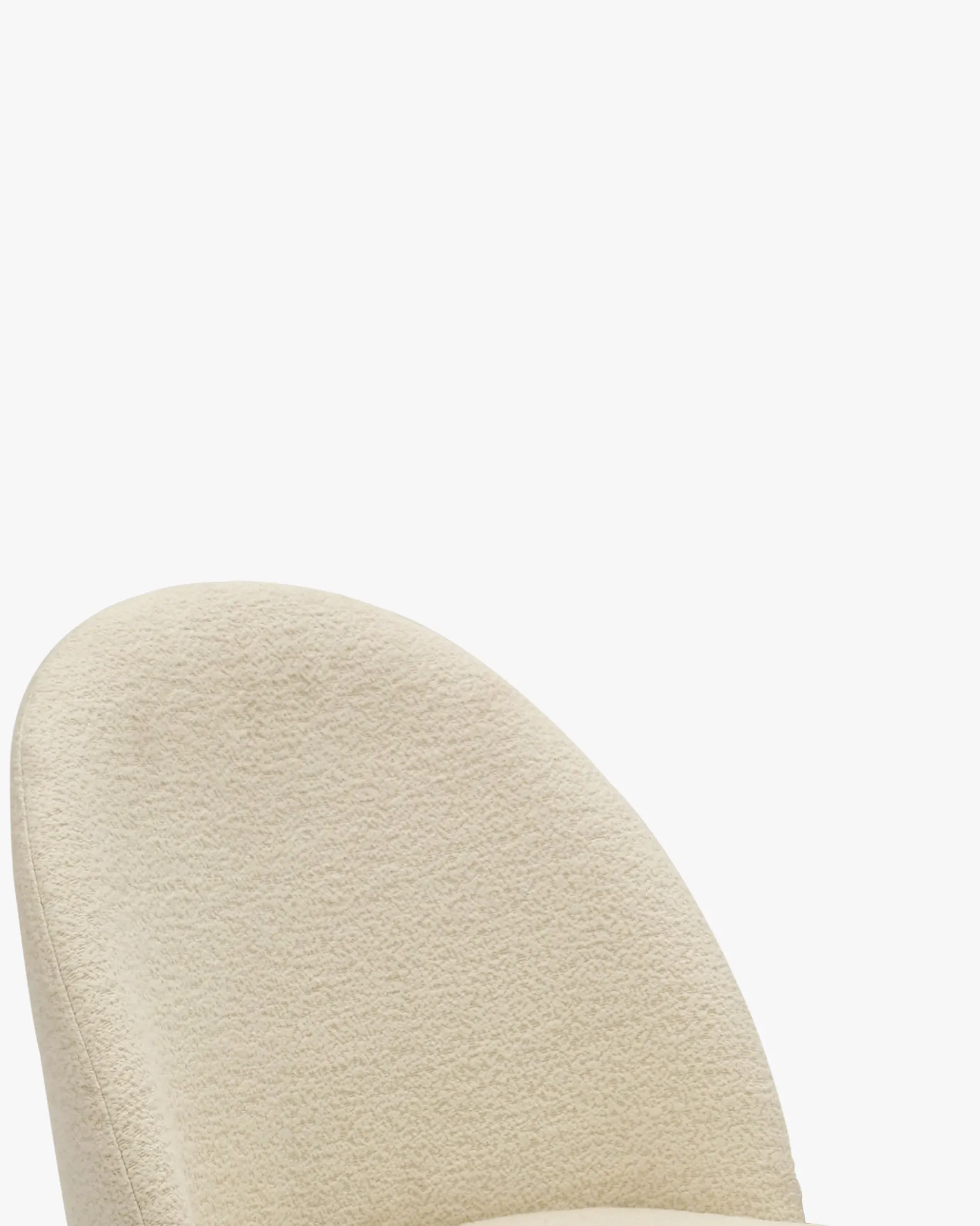 Chaise, Blanc bouclette & métal noir Bane