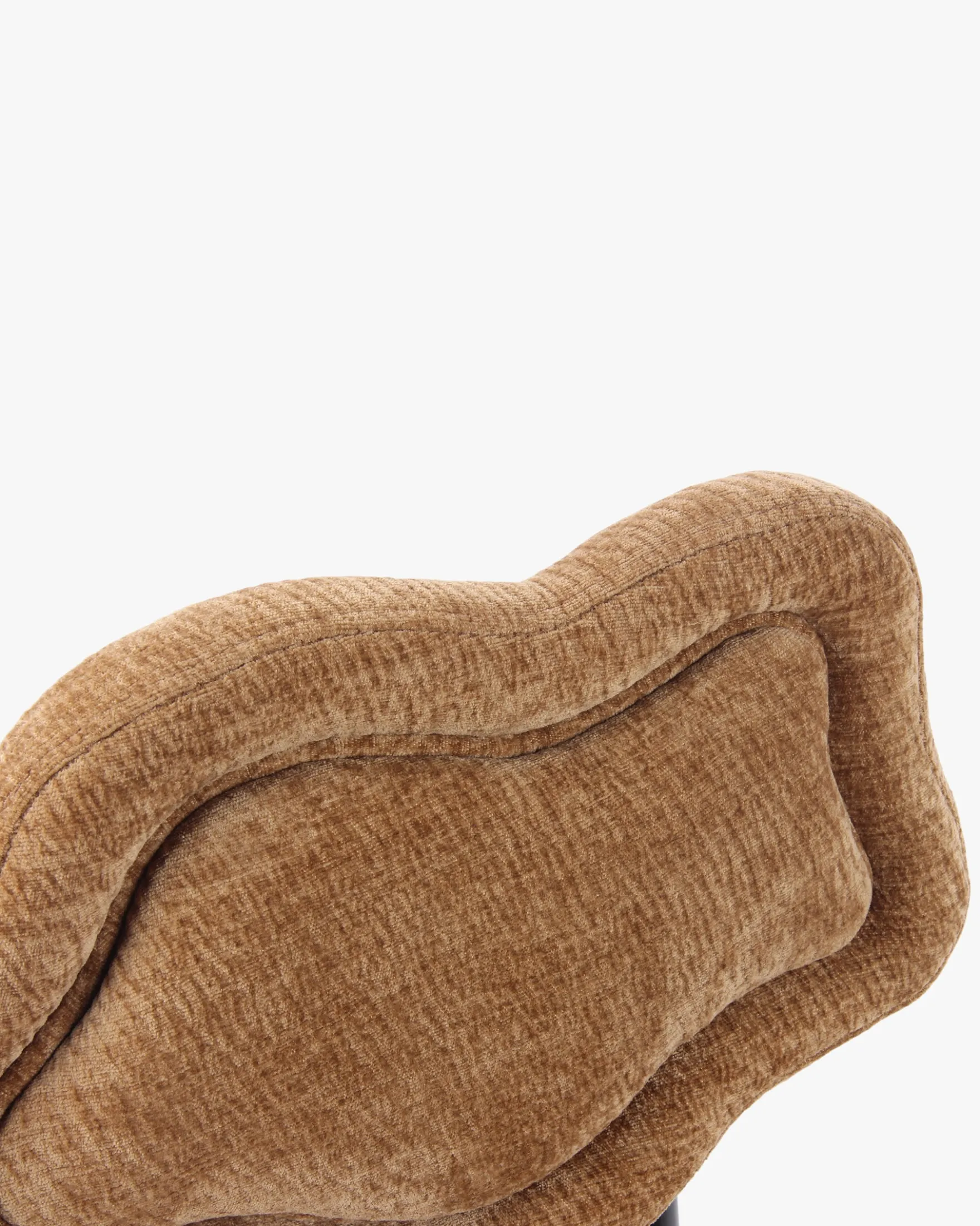 Chaise, Camel crêpé & métal noir Arty