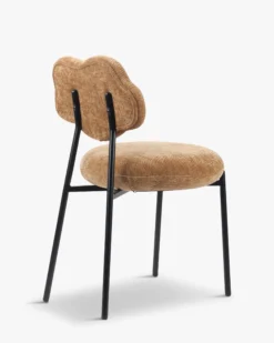 Chaise, Camel crêpé & métal noir Arty