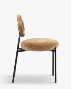 Chaise, Camel crêpé & métal noir Arty