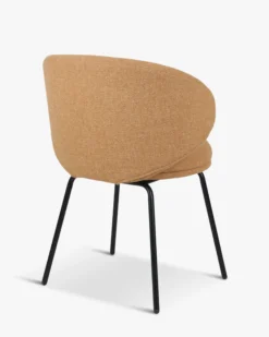 Chaise, Camel sable & métal noir Savio