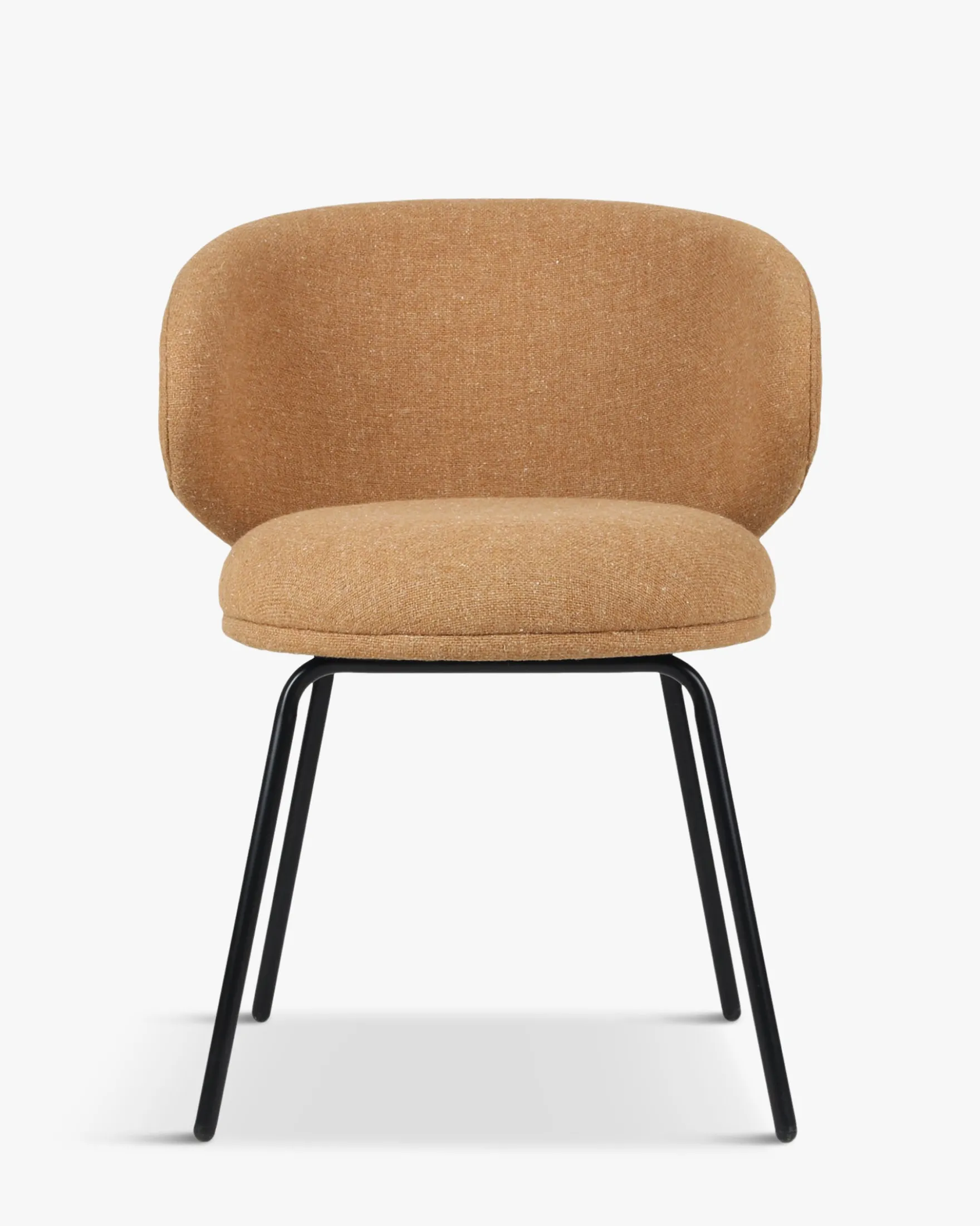 Chaise, Camel sable & métal noir Savio