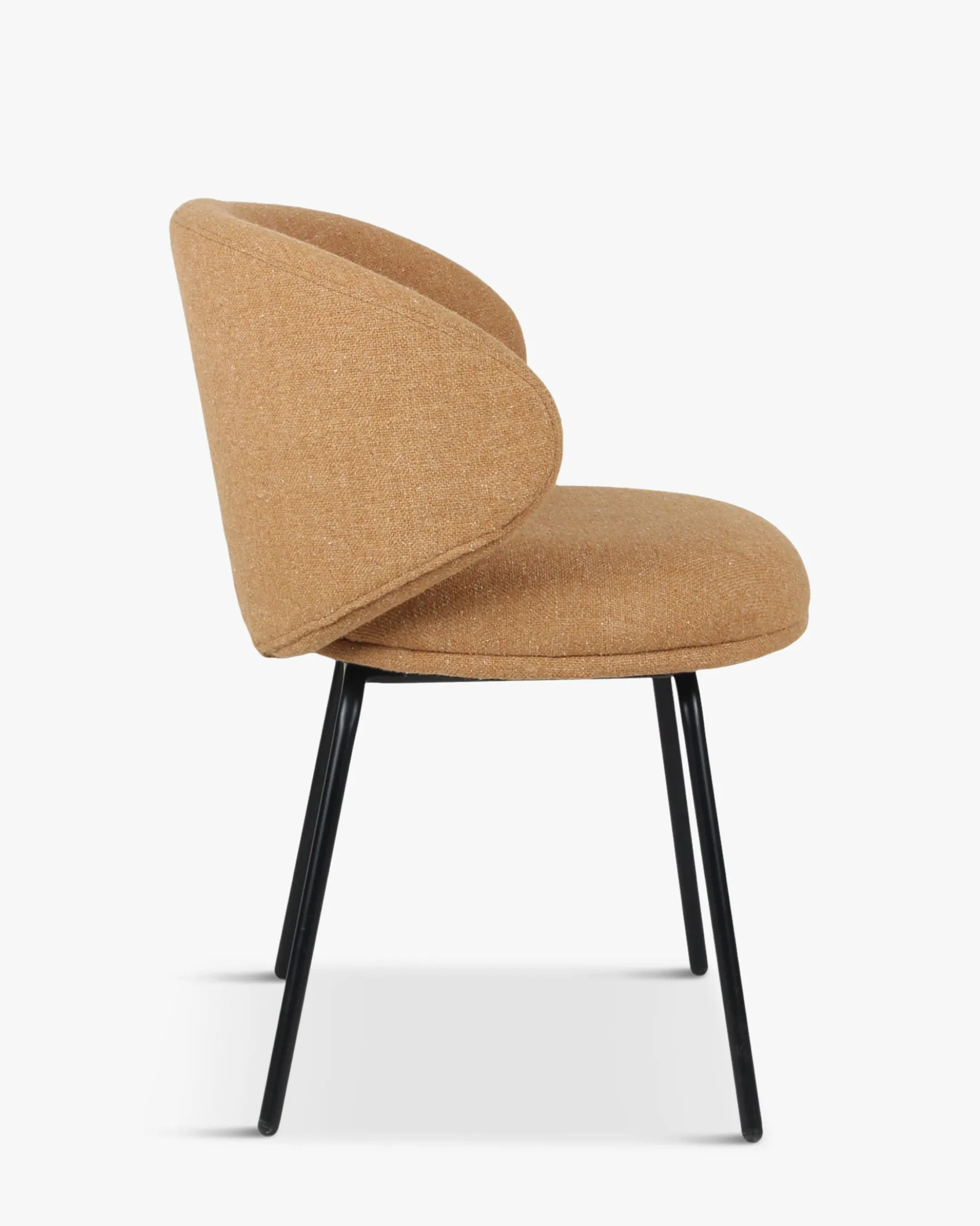 Chaise, Camel sable & métal noir Savio