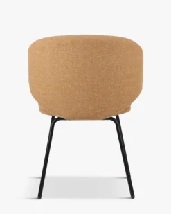 Chaise, Camel sable & métal noir Savio