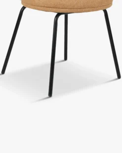 Chaise, Camel sable & métal noir Savio