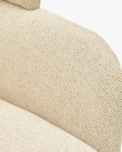 Chaise de bureau rotative, Beige sable & métal noir Baron