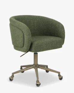Chaise de bureau rotative, Cactus vert & laiton Volta