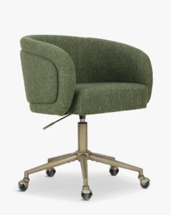 Chaise de bureau rotative, Cactus vert & laiton Volta