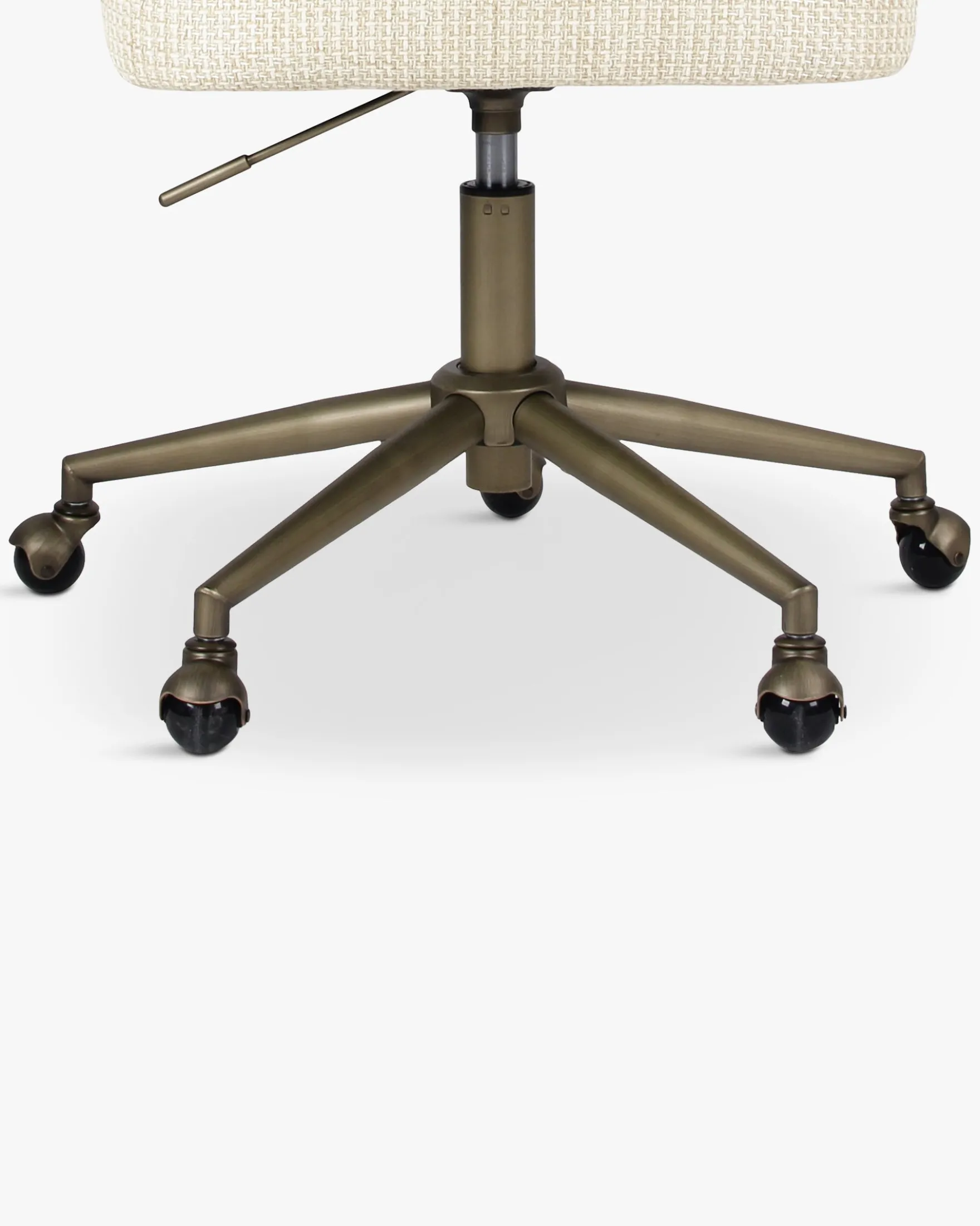 Chaise de bureau rotative, Tweed beige miami & laiton brossé Aero