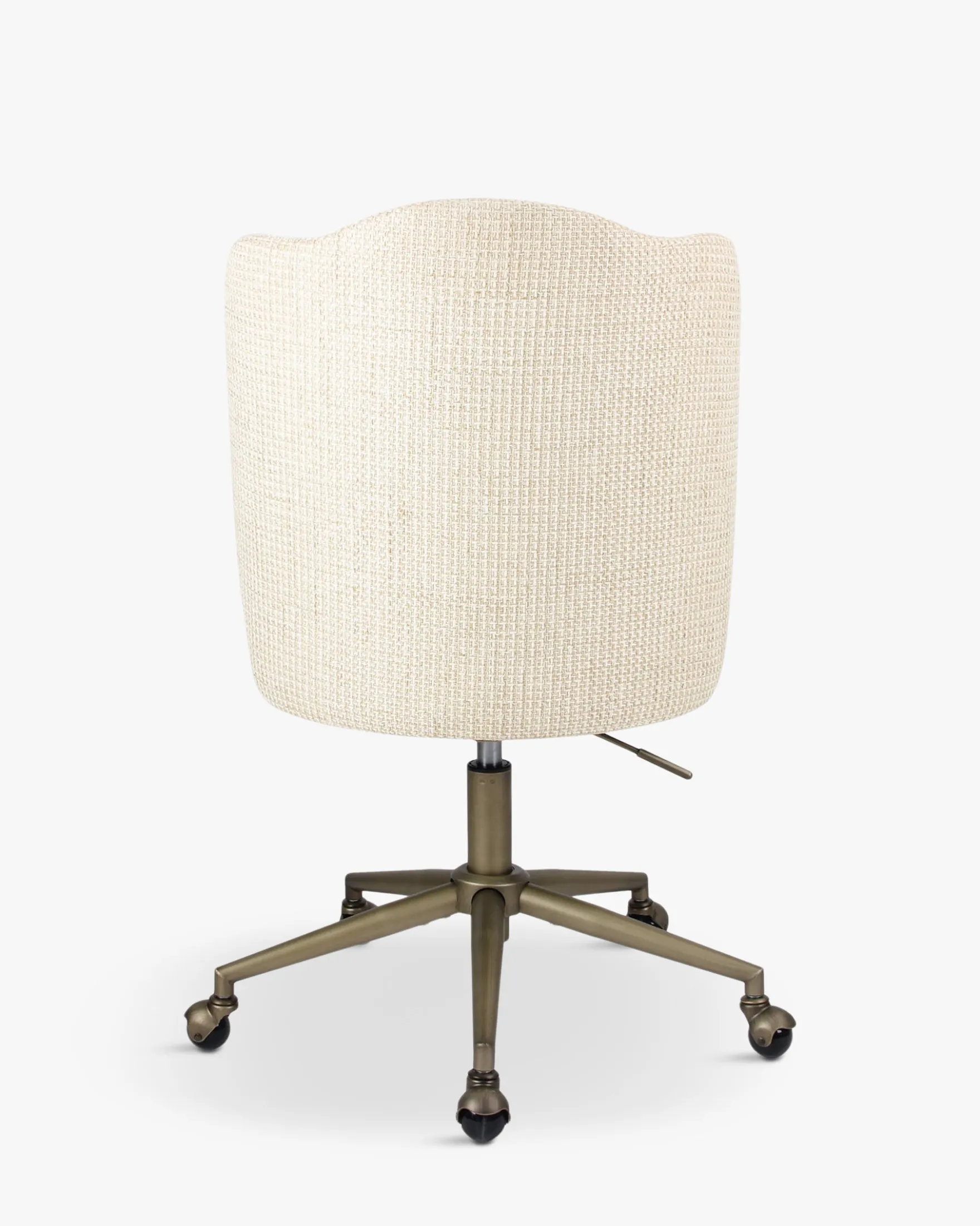 Chaise de bureau rotative, Tweed beige miami & laiton brossé Aero