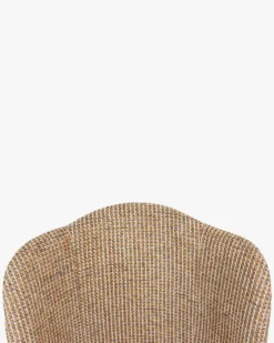 Chaise de bureau rotative, Tweed jaune miami & métal laiton Aero