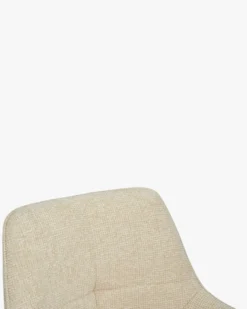 Chaise de bureau rotative, Tweed sable & métal doré, 60x86 Kingscross