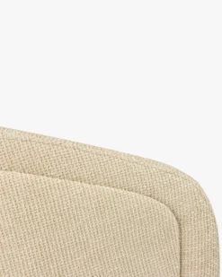 Chaise de bureau rotative, Tweed sable & métal laiton Volta