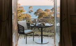 Chaise de jardin, Assise blanc écru, cordage & métal noir Santa Monica