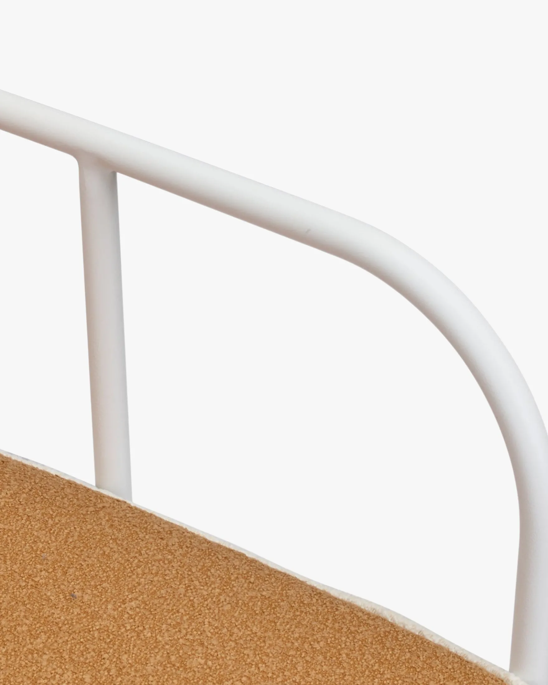 Chaise de jardin avec accoudoirs, Marron sienne & métal blanc Maddalena