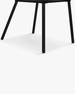 Chaise de jardin, Blanc écru, cordage noir & métal noir, 65x85 Hamptons