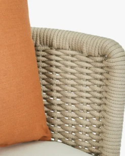 Chaise de jardin, Blanc/terracotta waterproof & métal taupe Florentino