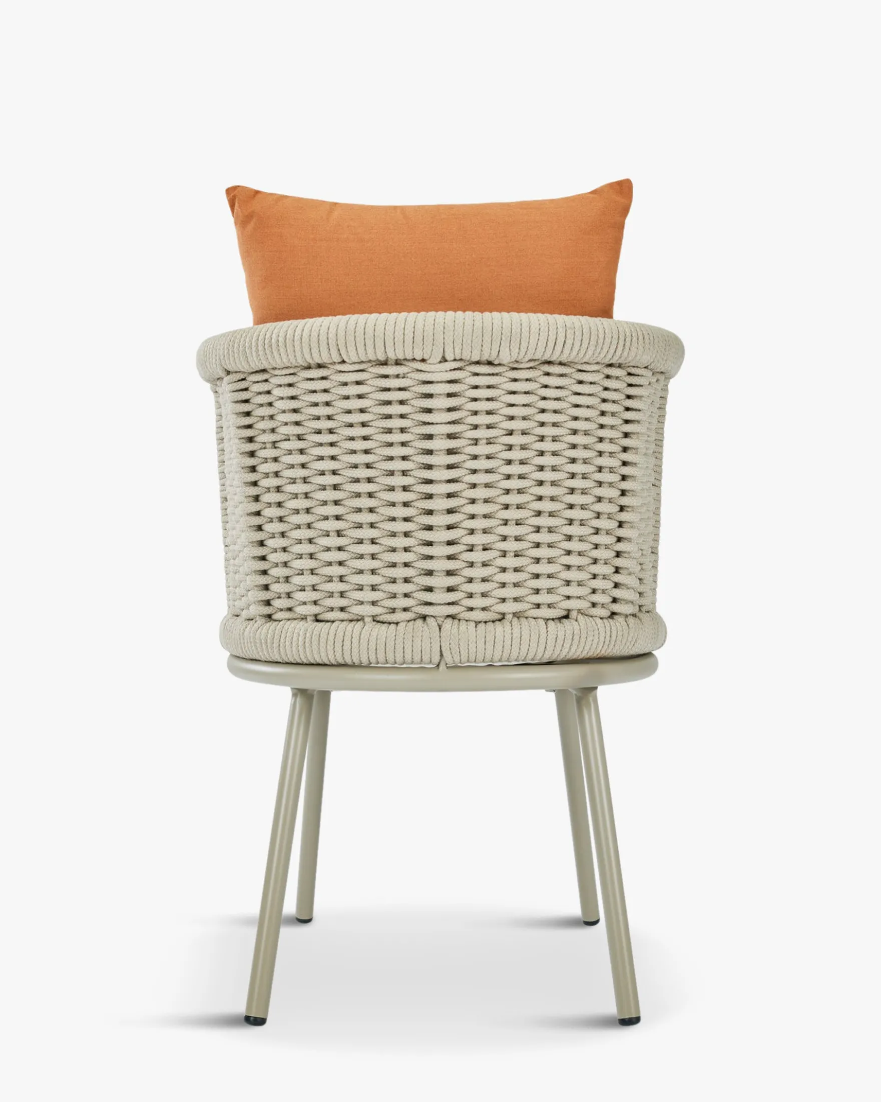 Chaise de jardin, Blanc/terracotta waterproof & métal taupe Florentino