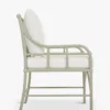 Chaise de jardin, Blanc waterproof & métal taupe Amalfi