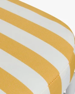 Chaise de jardin, Rayé jaune & métal blanc Lampedusa