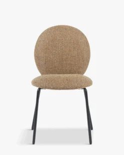 Chaise empilable, Tweed jaune miami & métal noir Blaze
